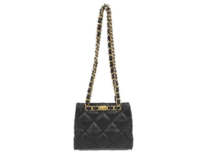 Borsa a spalla in agnello nero Chanel AS3502 - vista 2