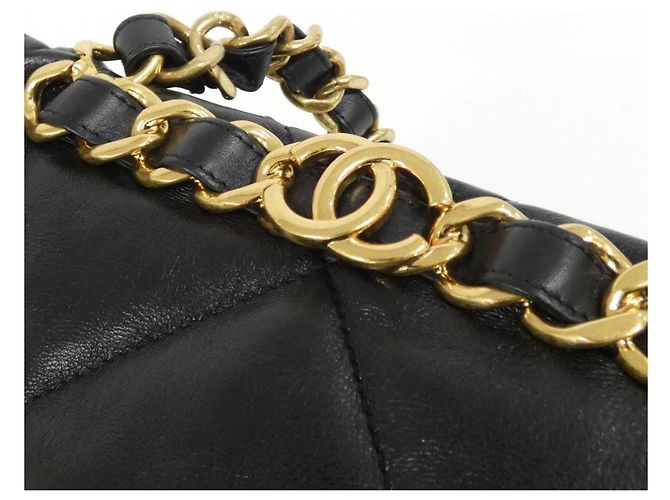 Borsa a spalla in agnello nero Chanel AS3502 - vista 4