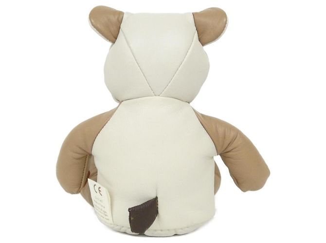 Ours en peluche Doudou Louis Vuitton Marron Blanc Beige - vue 3