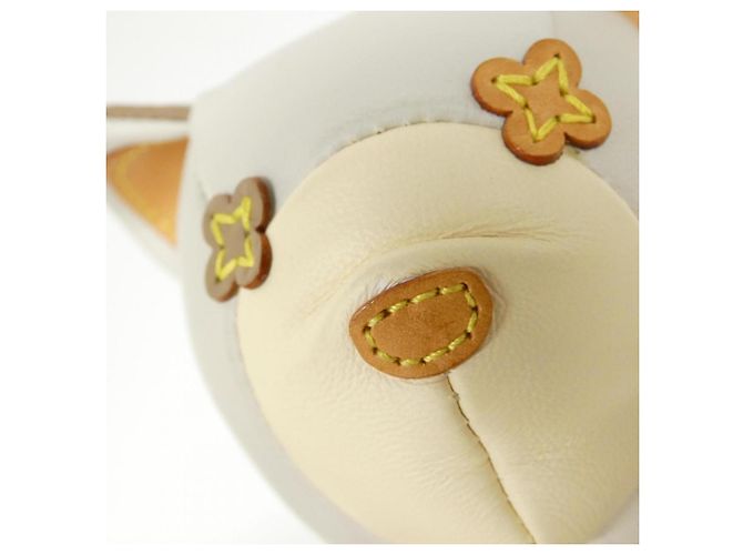 Ours en peluche Doudou Louis Vuitton Marron Blanc Beige - vue 9