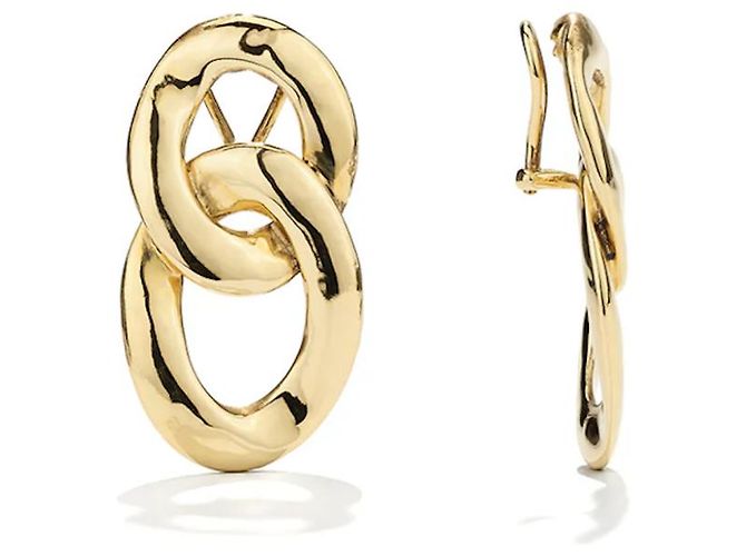 GOOSSENS LHASSA nuovi orecchini a clip Gold hardware - vista 6