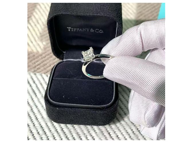 Tiffany & Co. Diamant-Verlobungsring 1,08 ct i vvs2 Silber - Ansicht 7