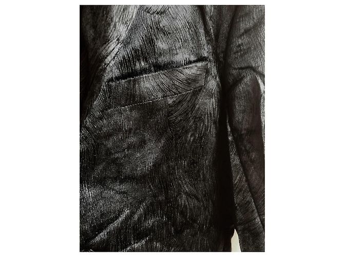 Blazer Versace Nero in Cotone e Viscosa - vista 2