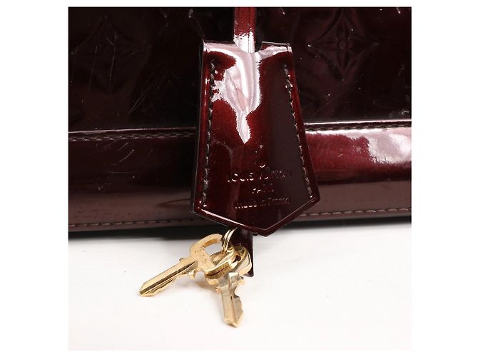 Borsa Louis Vuitton Vernis Alma GM in Bordeaux M91687 Bordò - vista 13