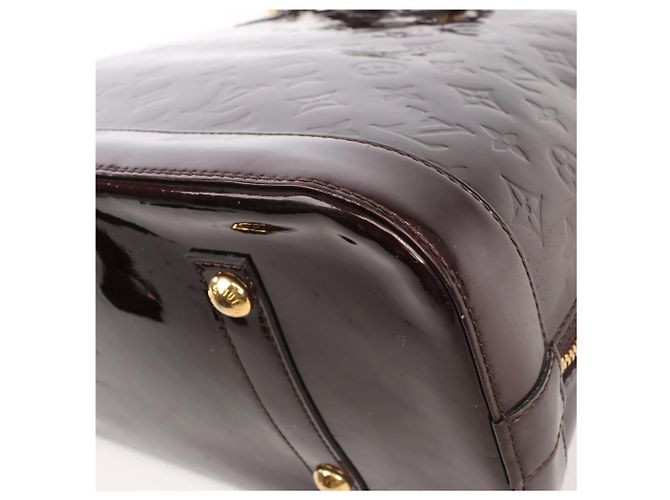 Borsa Louis Vuitton Vernis Alma GM in Bordeaux M91687 Bordò - vista 14
