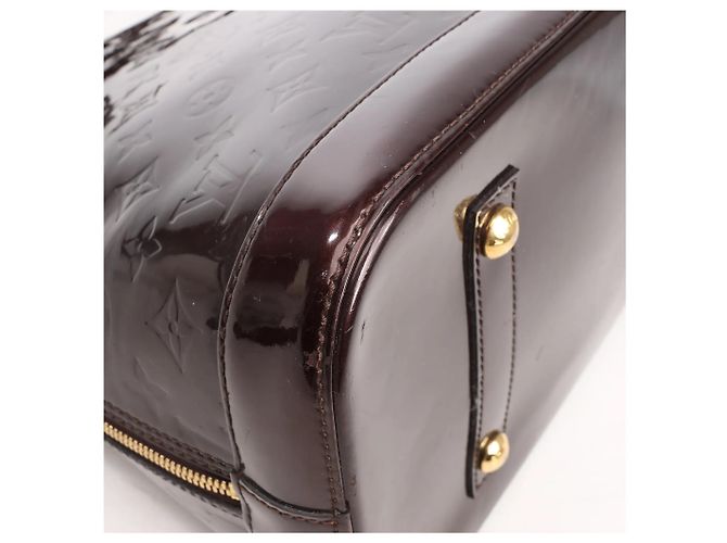 Borsa Louis Vuitton Vernis Alma GM in Bordeaux M91687 Bordò - vista 15