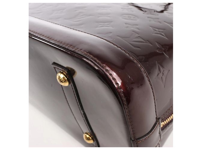 Borsa Louis Vuitton Vernis Alma GM in Bordeaux M91687 Bordò - vista 16