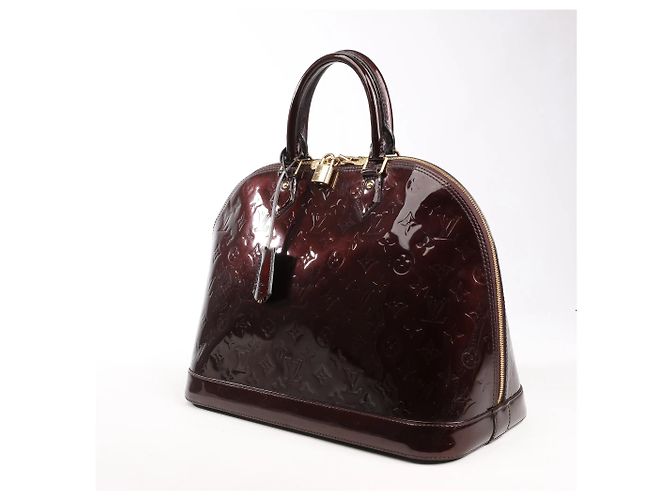Borsa Louis Vuitton Vernis Alma GM in Bordeaux M91687 Bordò - vista 2