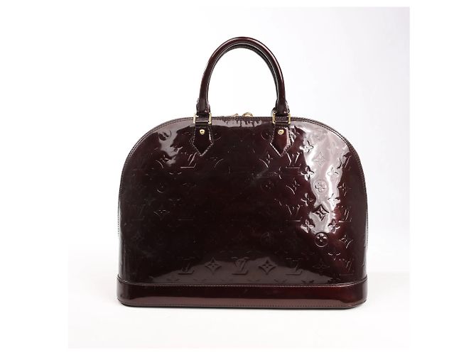 Borsa Louis Vuitton Vernis Alma GM in Bordeaux M91687 Bordò - vista 4