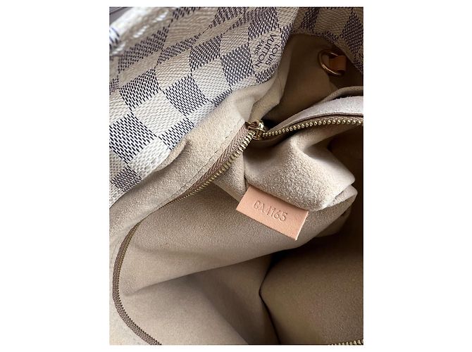 Bolsa Louis Vuitton Artsy MM Damier Azur Bege Fora de branco - vista 11