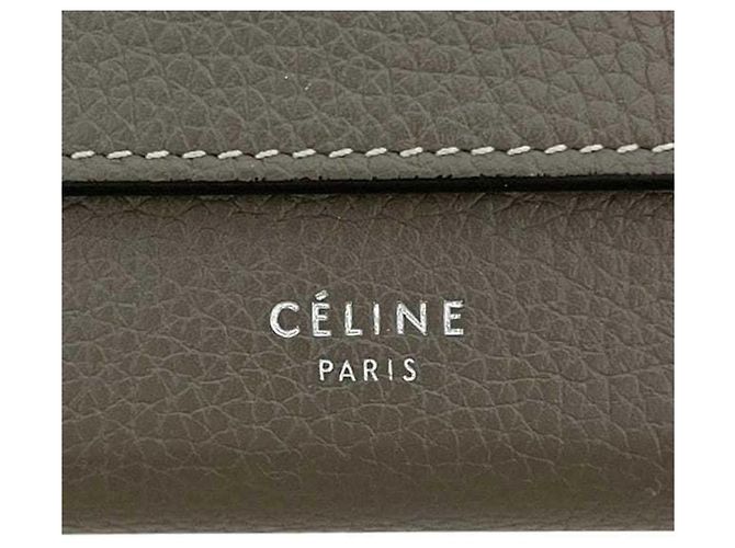 Céline Celine Kleine Dreifachbörse in Grau/Gelb Braun - Ansicht 10