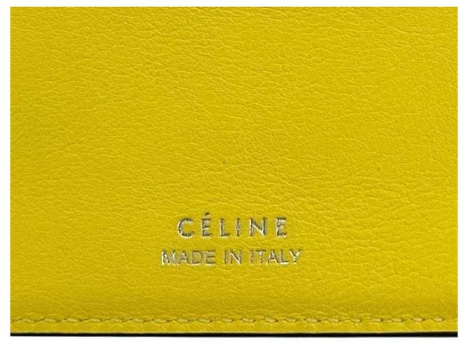 Céline Celine Kleine Dreifachbörse in Grau/Gelb Braun - Ansicht 7