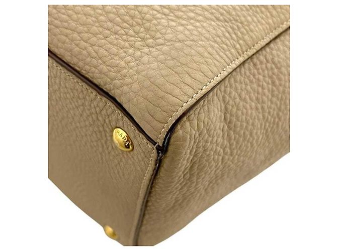 Borsa in pelle beige Prada - vista 11