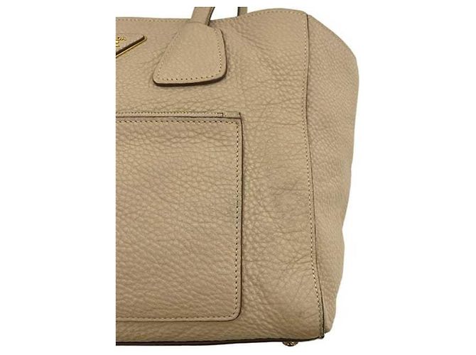 Borsa in pelle beige Prada - vista 9
