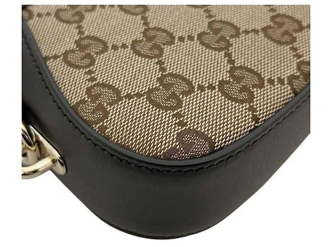 Borsa a Spalla Gucci Moonside Marrone Beige - vista 7