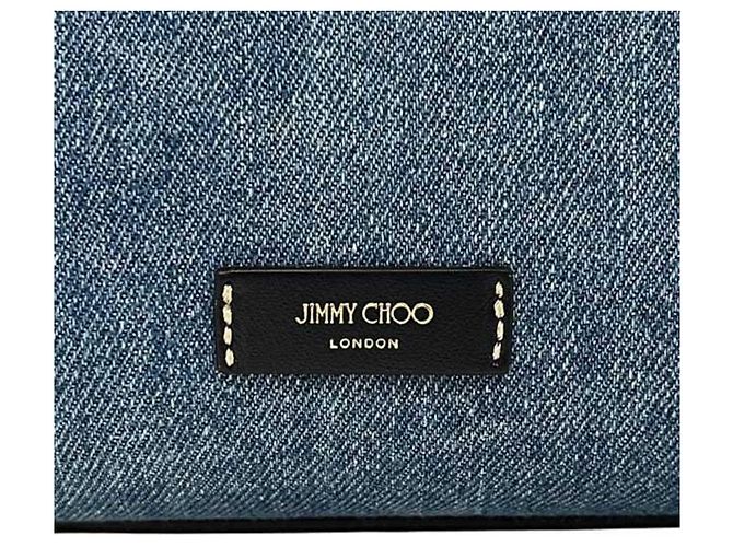 Borsa a Spalla in Denim Jimmy Choo Blu Blu navy - vista 10