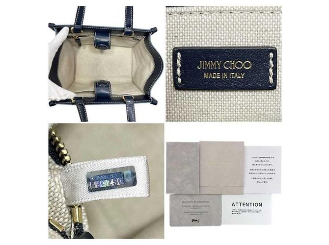 Borsa a Spalla in Denim Jimmy Choo Blu Blu navy - vista 4