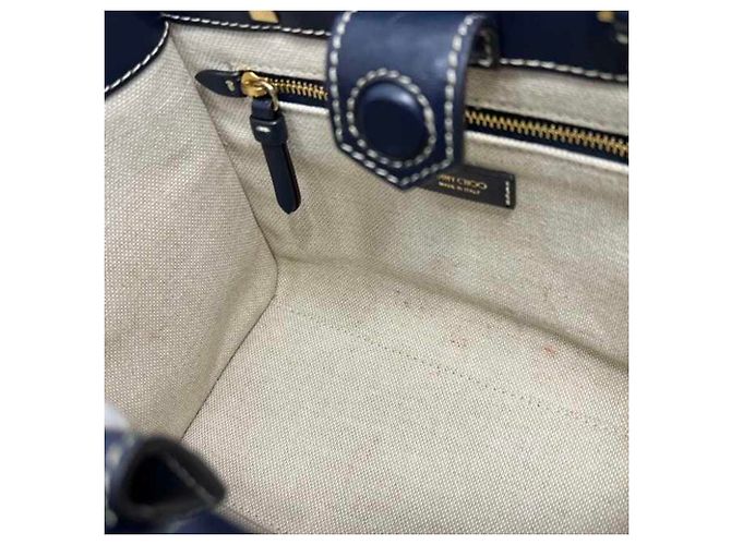 Borsa a Spalla in Denim Jimmy Choo Blu Blu navy - vista 5