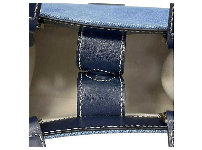 Borsa a Spalla in Denim Jimmy Choo Blu Blu navy - vista 8
