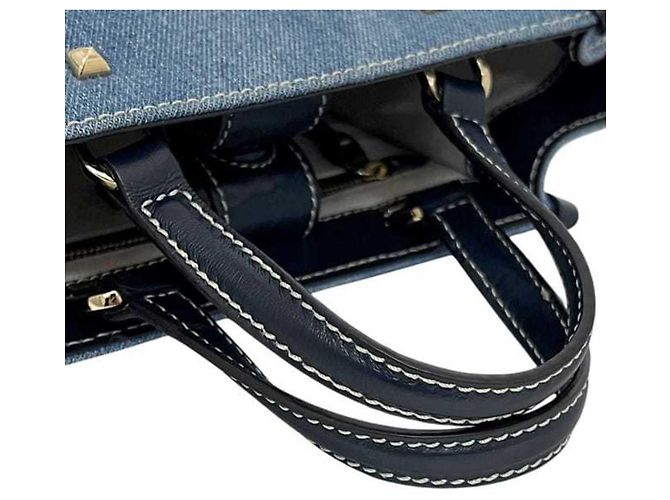 Borsa a Spalla in Denim Jimmy Choo Blu Blu navy - vista 9