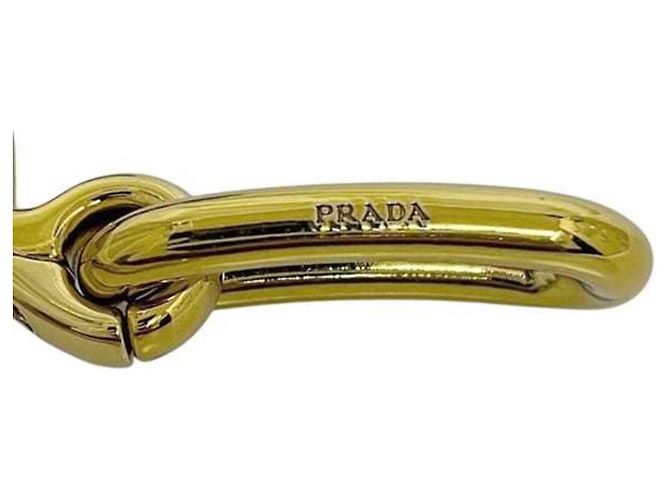 Cinturino in pelle Saffiano e nylon Prada Nero Giallo - vista 9