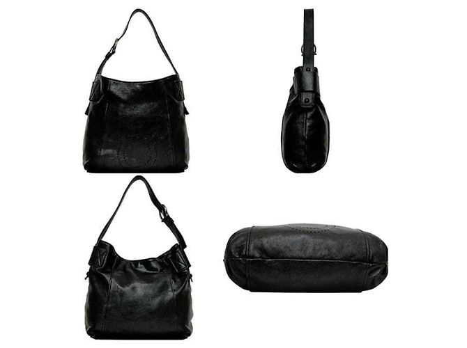 Borsa a spalla in pelle nera Salvatore Ferragamo Nero - vista 3