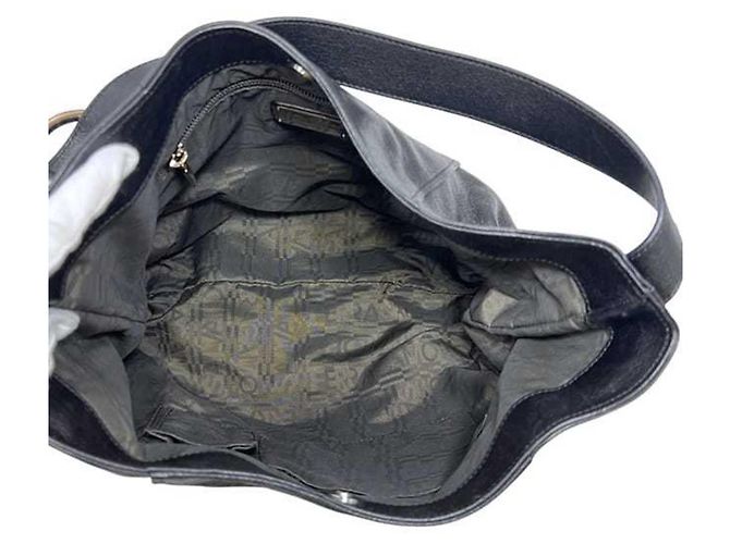 Borsa a spalla in pelle nera Salvatore Ferragamo Nero - vista 4