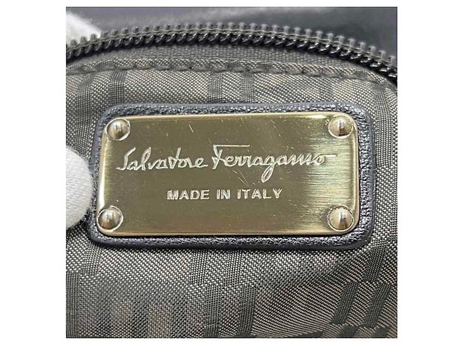 Borsa a spalla in pelle nera Salvatore Ferragamo Nero - vista 6