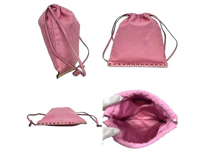 Clutch in pelle rosa Valentino Garavani - vista 3