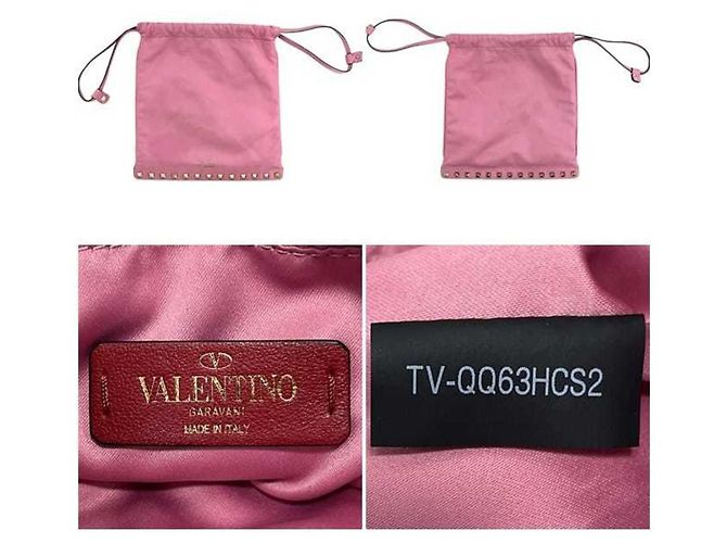 Clutch in pelle rosa Valentino Garavani - vista 4