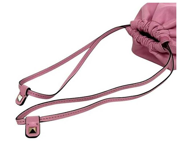 Clutch in pelle rosa Valentino Garavani - vista 5