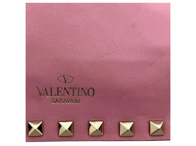 Clutch in pelle rosa Valentino Garavani - vista 6
