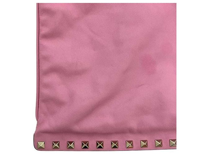 Clutch in pelle rosa Valentino Garavani - vista 9