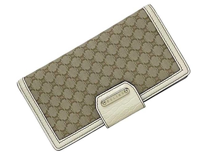 Céline Celine Beige und Weiß Bi-Fold Langbörse - Ansicht 2