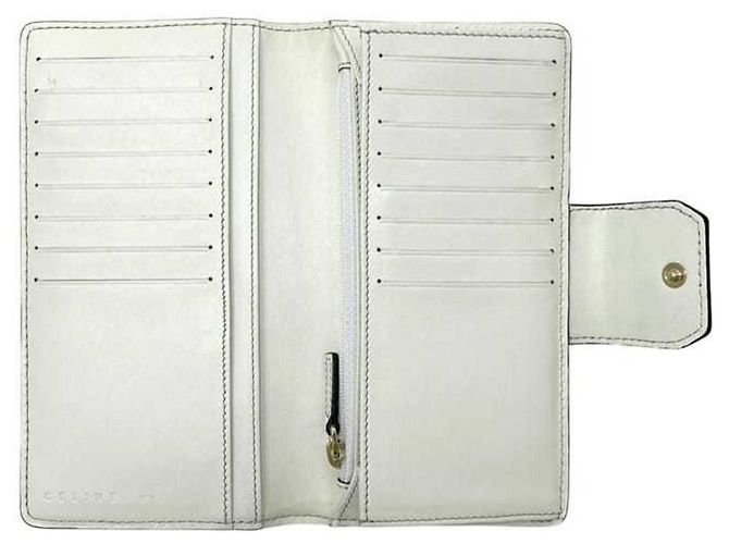 Céline Celine Beige und Weiß Bi-Fold Langbörse - Ansicht 6