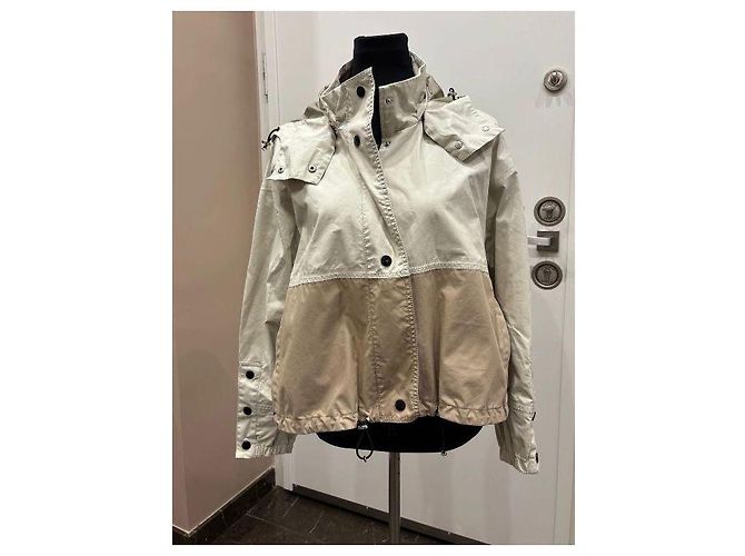 Moncler Mantel aus Baumwolle Beige Größe 2 - Ansicht 12