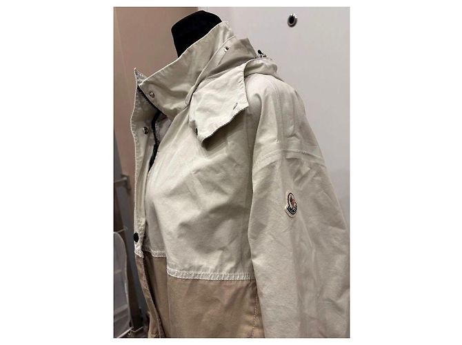 Moncler Mantel aus Baumwolle Beige Größe 2 - Ansicht 13