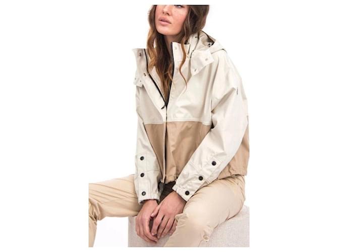 Moncler Mantel aus Baumwolle Beige Größe 2 - Ansicht 2