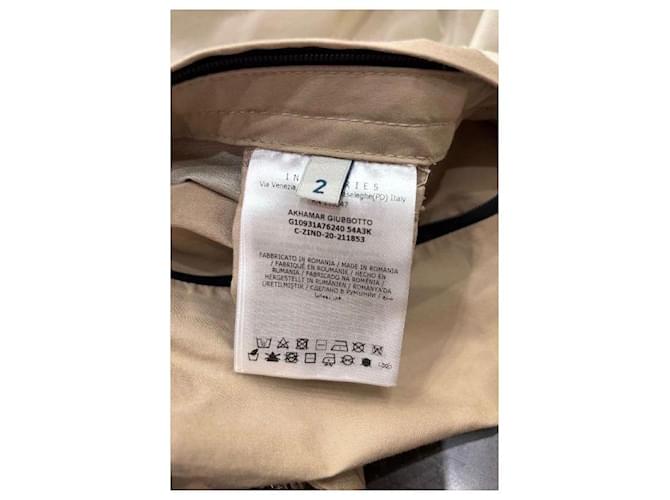 Moncler Mantel aus Baumwolle Beige Größe 2 - Ansicht 4