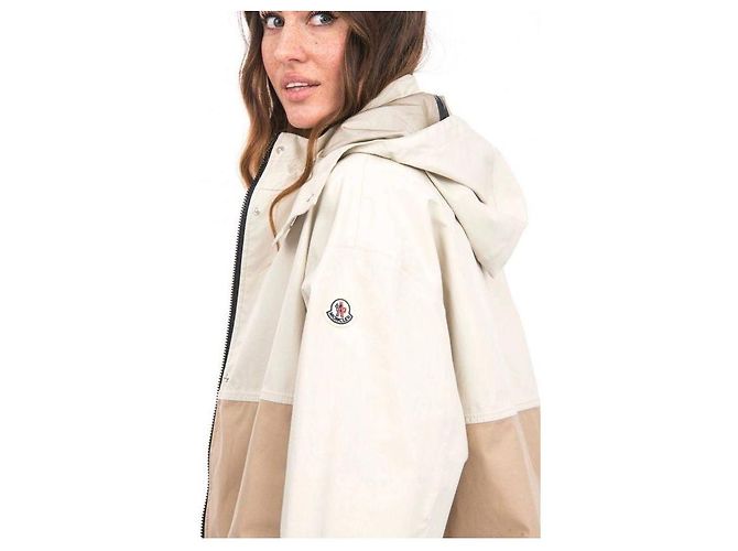 Moncler Mantel aus Baumwolle Beige Größe 2 - Ansicht 7
