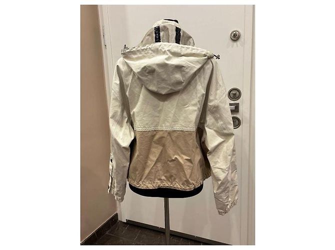 Moncler Mantel aus Baumwolle Beige Größe 2 - Ansicht 8