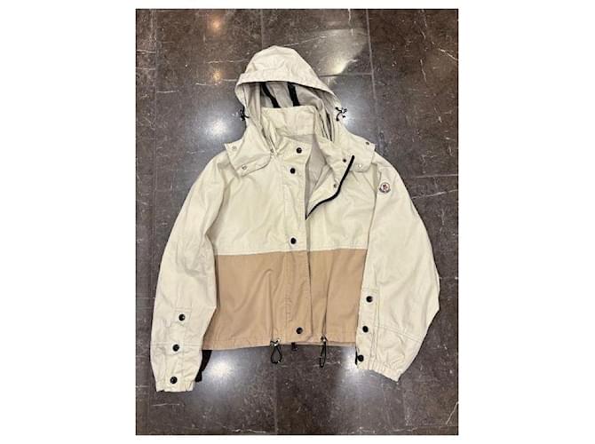 Moncler Mantel aus Baumwolle Beige Größe 2 - Ansicht 9