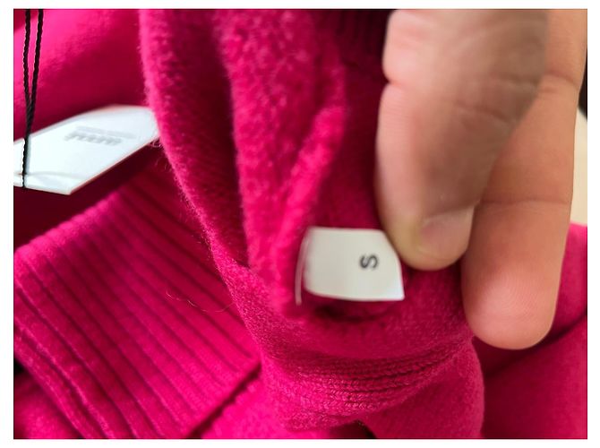 Ami Paris Wollcardigan Rosa Schwarz Pink - Ansicht 11