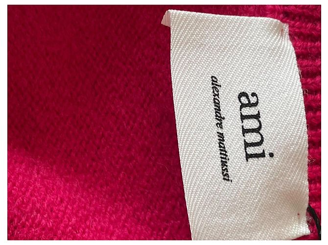 Ami Paris Wollcardigan Rosa Schwarz Pink - Ansicht 5