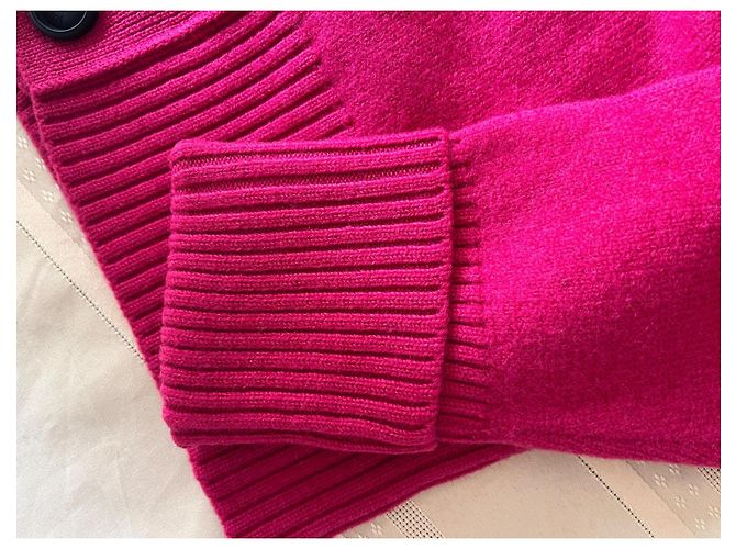 Ami Paris Wollcardigan Rosa Schwarz Pink - Ansicht 8