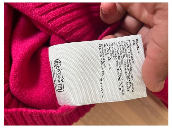Ami Paris Wollcardigan Rosa Schwarz Pink - Ansicht 9
