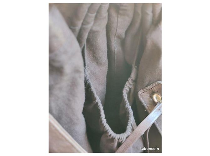 Borsa a mano Lancel Frasque in pelle beige - vista 11