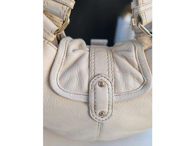 Borsa a mano Lancel Frasque in pelle beige - vista 2