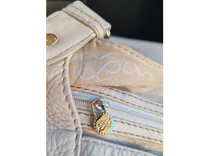 Borsa a mano Lancel Frasque in pelle beige - vista 5