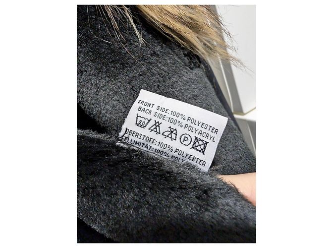 Abrigo de piel sintética Balmain talla 42 como nuevo Negro Dorado - vista 10